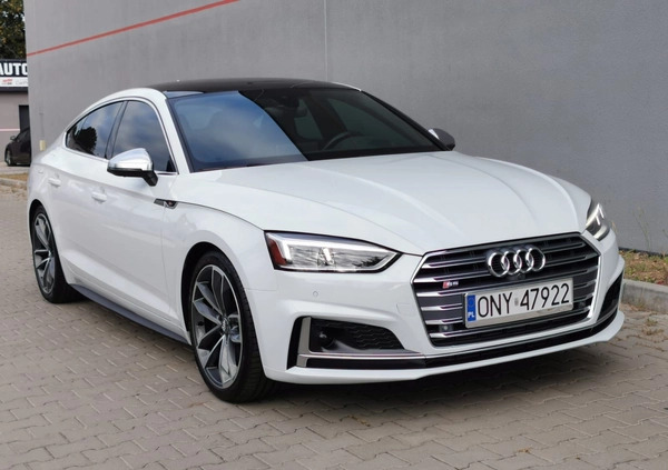 Audi S5 cena 157000 przebieg: 92000, rok produkcji 2017 z Nysa małe 436